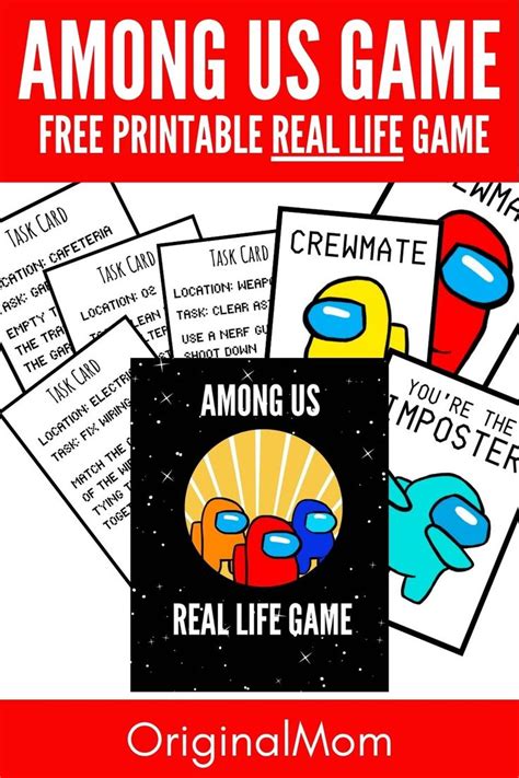 Among Us FREE Printable Game in Real Life! Play this super fun real life version of Among U ...