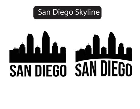 San Diego skyline silhouette vector illustration 8630326 Vector Art at ...