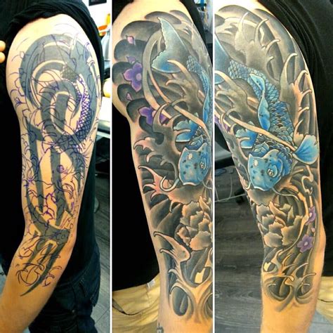 13++ Amazing Tribal tattoo cover up with koi image ideas