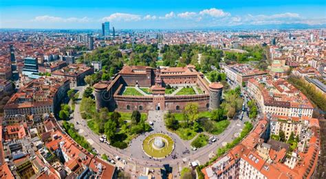 Sforza Castle in Milan, Italy Stock Photo - Image of sforza, palace ...