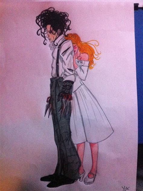 Edward Scissorhands and Kim. Art by ME by RougeMarta on DeviantArt