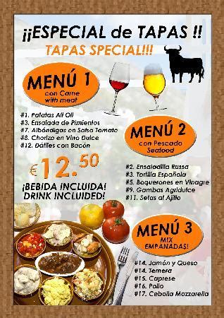 Menu De Tapas