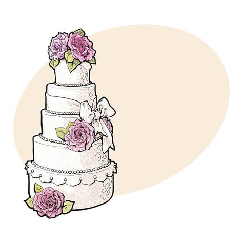 Wedding Cake Clip Art, Vector Images & Illustrations - iStock