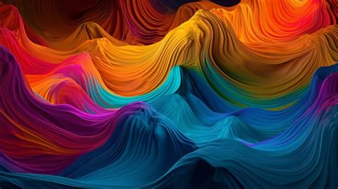 Premium AI Image | A colorful wave wallpaper with the title rainbow ...