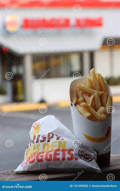 Chicken Nuggets And French Fries At A Burger King Restaurant. Editorial ...