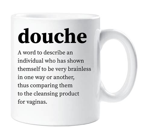 Douche Mug Urban Dictionary Definition Funny Novelty Ceramic | Etsy