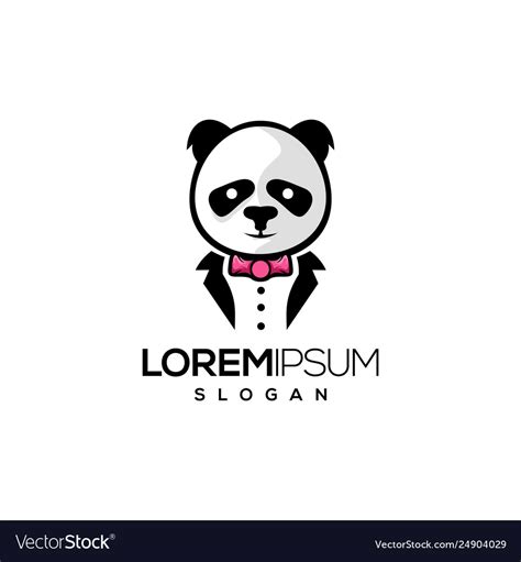 Panda logo design ready to use Royalty Free Vector Image