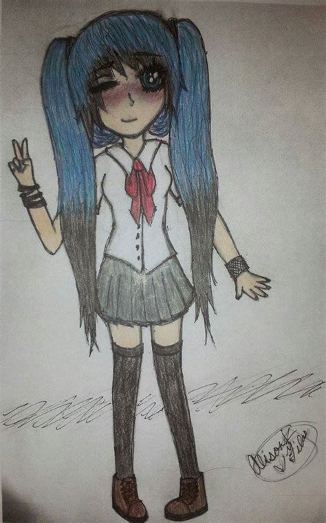 Kawaii Anime School Girl (Re-colored) by alimeowrawr on DeviantArt