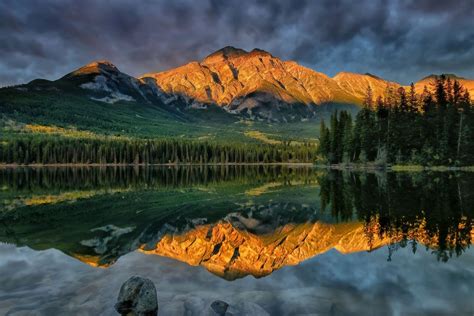 photography, Nature, Landscape, Lake, Mountains, Forest, Reflection, Clouds, Morning, Sunlight ...