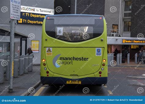 Bus 6 Manchester Airport at Manchester England 7-12-2019 Editorial Stock Image - Image of ...