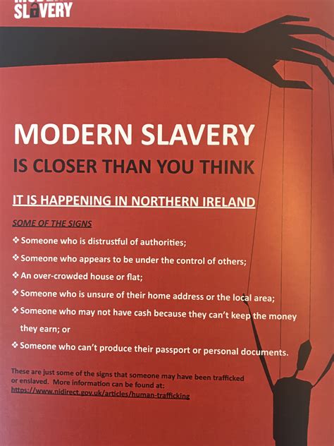 Be vigilant for modern day slavery happening here and now in Northern ...