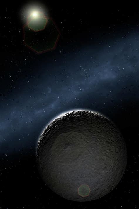 Artwork Of Saturn's Moon Mimas Photograph by Mark Garlick/science Photo ...