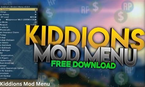 Kiddions Mod Menu: GTA 5 Mod Menu Free Download