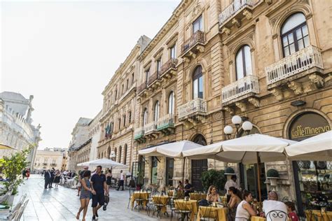 Terrace of a Restaurant Bar in Siracusa, Sicily, Italy Editorial Image - Image of sunshade ...