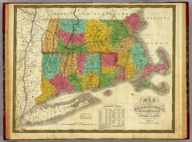 Map of Massachusetts, Connecticut, and Rhode Island. / Mitchell, Samuel Augustus / 1831