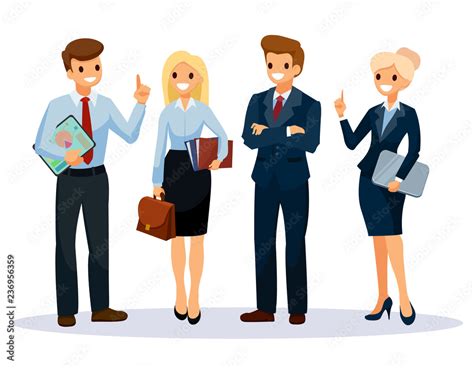 Office workers group. Business People teamwork . Vector illustration ...