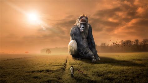 Download Gorilla Fantasy Animal 4k Ultra HD Wallpaper