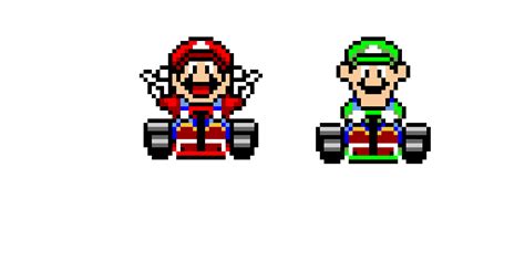 Super mario kart pixel art