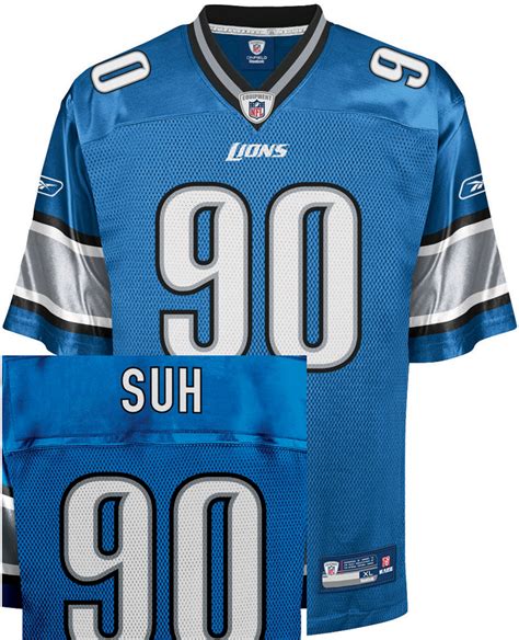 N. Suh's #90 Official Detroit Lions Jersey