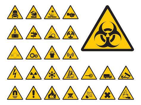 Warning Signs Set Vector Art & Graphics | freevector.com