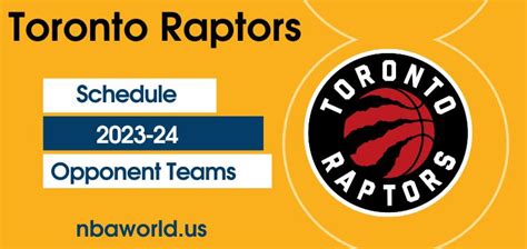 Toronto Raptors complete schedule 2023-24