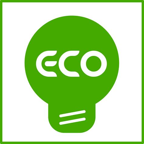 Clipart - eco light bulb green icon