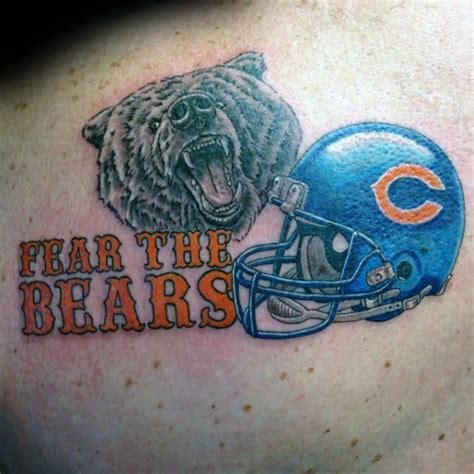 50 Chicago Bears Tattoos For Men - NFL Football Ink Ideas