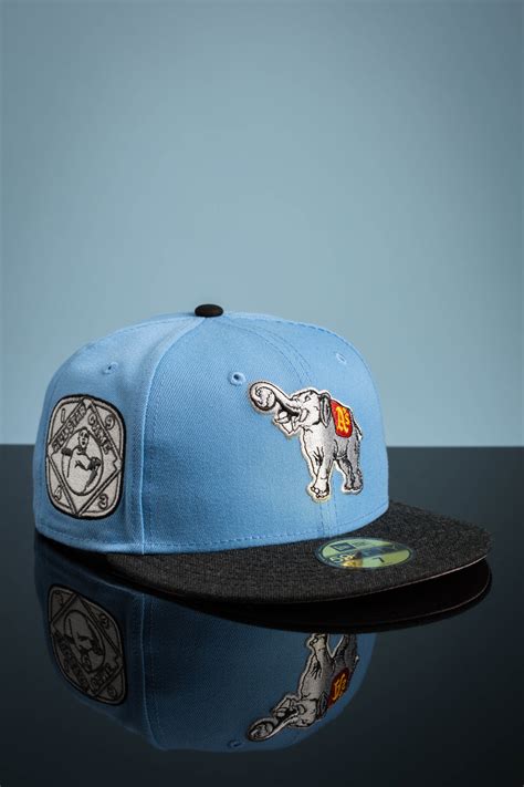 NEW ERA "FLYING ELEPHANT" PHILADELPHIA ATHLETICS FITTED HAT (LIGHT BLU ...