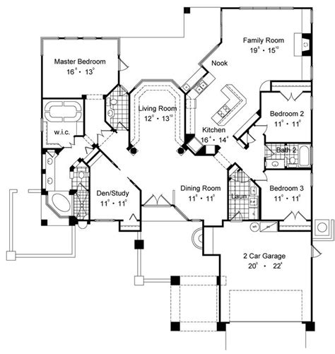 Contemporary Floor Plan - 3 Bedrms, 2.5 Baths - 2397 Sq Ft - #190-1007