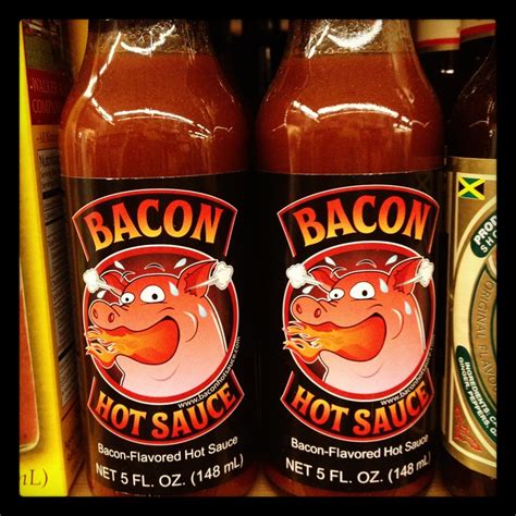 #Bacon hot sauce. | Root beer, Beer can, Bacon