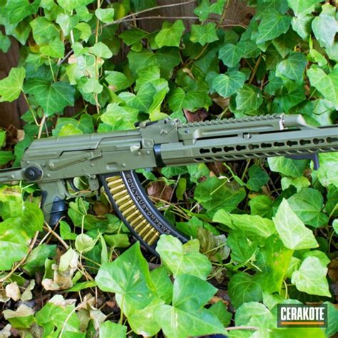 Cerakoted Green and Black AK-47 Rifle by TRAN OR KEOKI | Cerakote