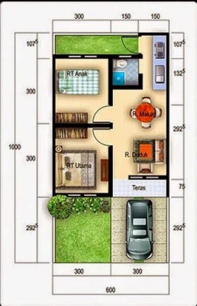 Desain Rumah 6x10 Di Perumahan - Desain id