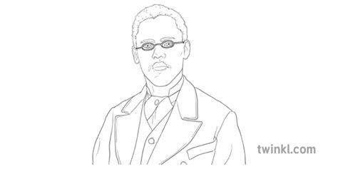 Lewis Howard Latimer Portrait DS Scientists and Inventors KS2 Black and