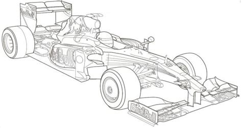 Coloriage Formule 1 Red Bull dessin gratuit à imprimer