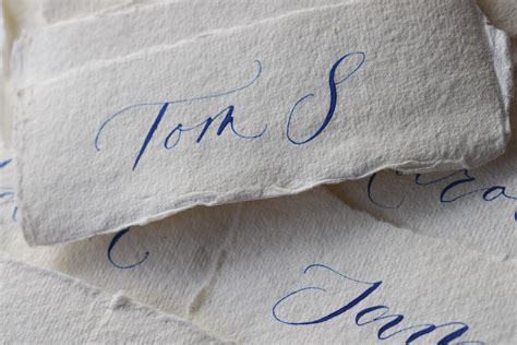 Rustic wedding place cards — Wild Sea Calligraphy - Modern Calligraphy Workshops in Devon and ...