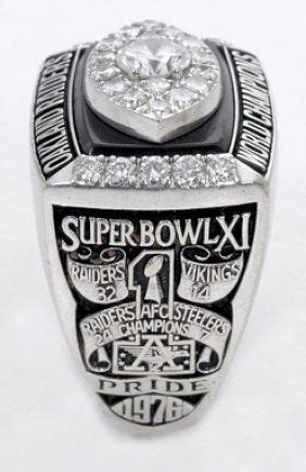 34: 1976 Raiders Super Bowl XI Championship Ring : Lot 34