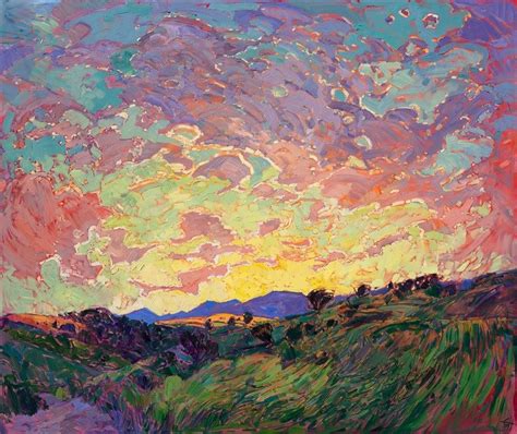 An impasto sunset painting