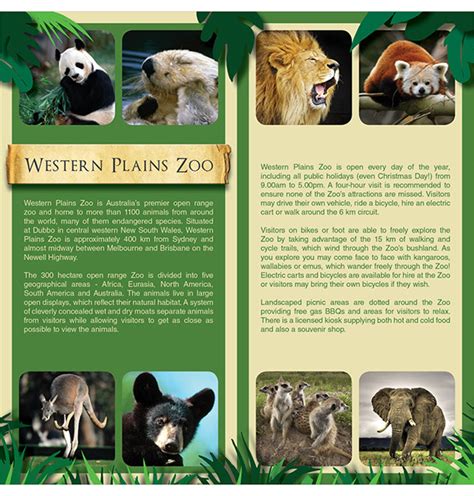 Brochure Design - Taronga Western Plains Zoo :: Behance