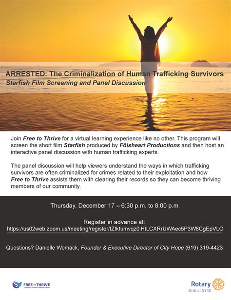 Anti-Human Trafficking Program Slated for December 17 | District 5340