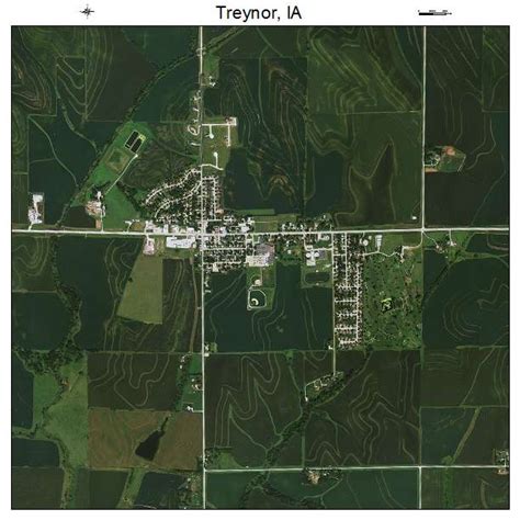 Aerial Photography Map of Treynor, IA Iowa