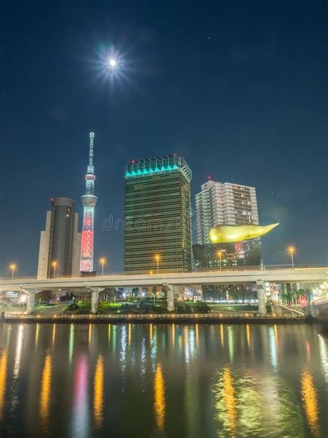 Tokyo Skytree in Night Light View Editorial Image - Image of japan ...