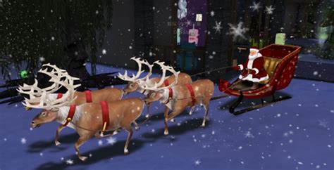 Second Life Marketplace - sleigh and Santa Claus 4 Reindeer