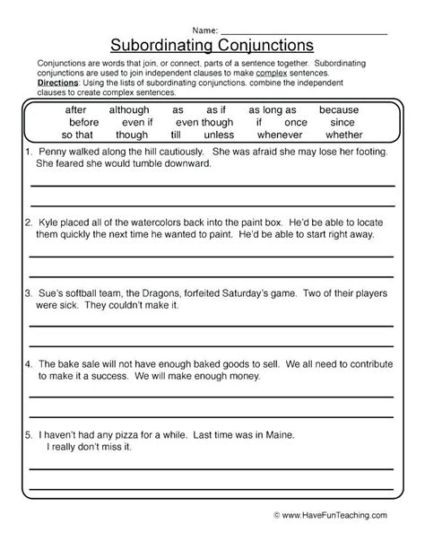 Image result for combining sentences using contrast conjunctions worksheet | Conjunctions ...