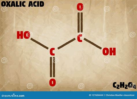 Oxalic Acid Molecule. Skeletal Formula. Stock Photo | CartoonDealer.com ...