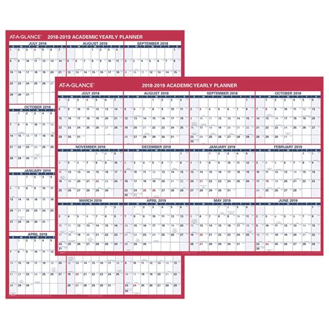 Academic Year Wall Calendar