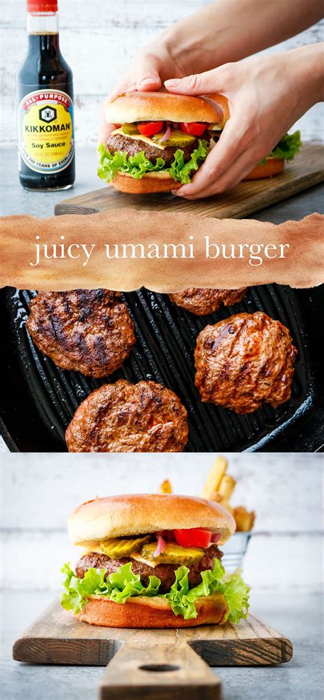 Juicy Umami Burger | These 6-ingredient homemade burger patties will be the star of your 4th of ...