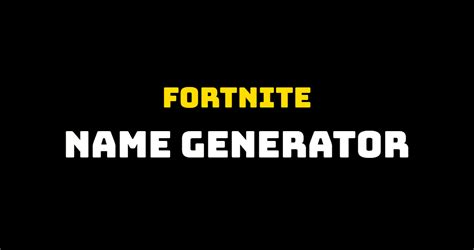 Fortnite Name Generator v2: Cool, Sweaty, Funny Fortnite Names 🔥