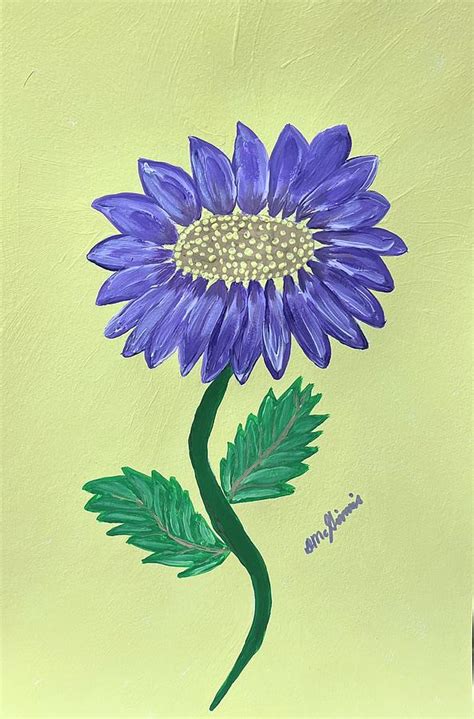 Purple Daisy Painting by Daisy Mcginnis - Fine Art America