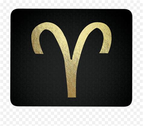 Aries Gold Sign Mousepad Zodiac Zodiac Sign Zodiac - Language Emoji ...