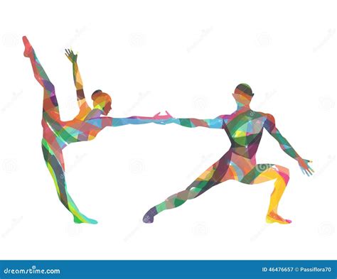 Abstract Silhouette Of Dancers Stock Photo - Image: 46476657